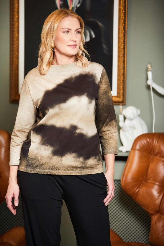 Khaki Print Blouse