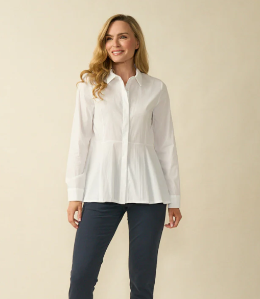 White Peplum Shirt