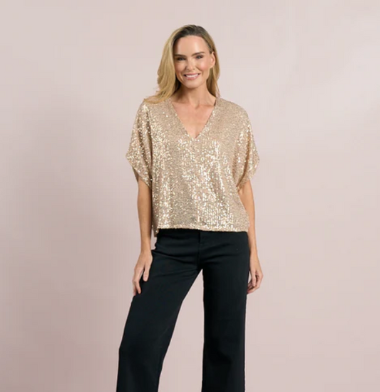 Gold Sequined Blouse