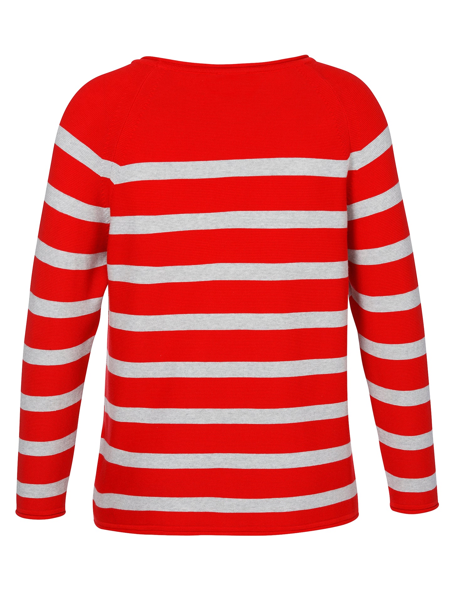 Red & Grey Stripe Pullover