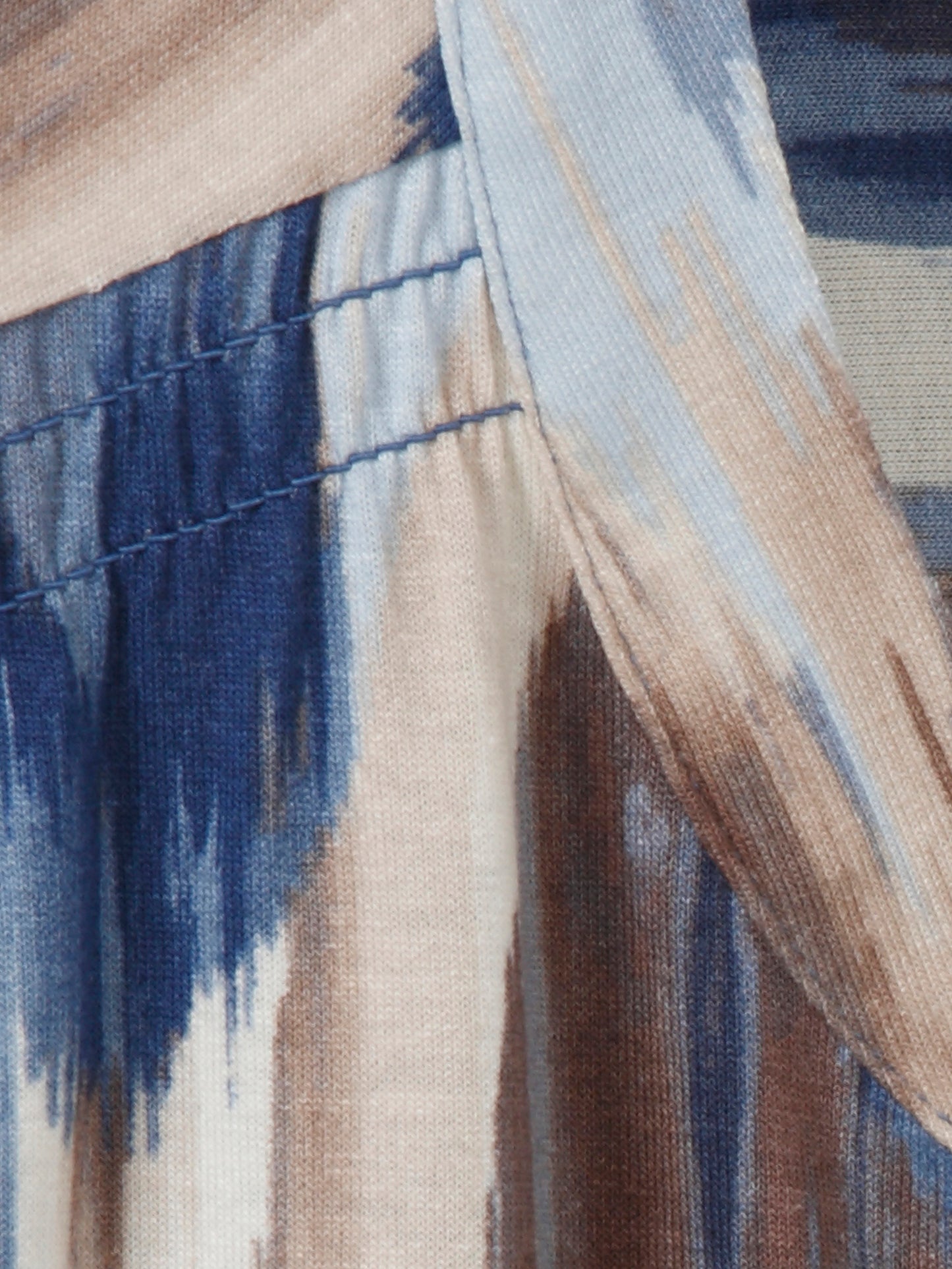 Blue Print Jersey Blouse