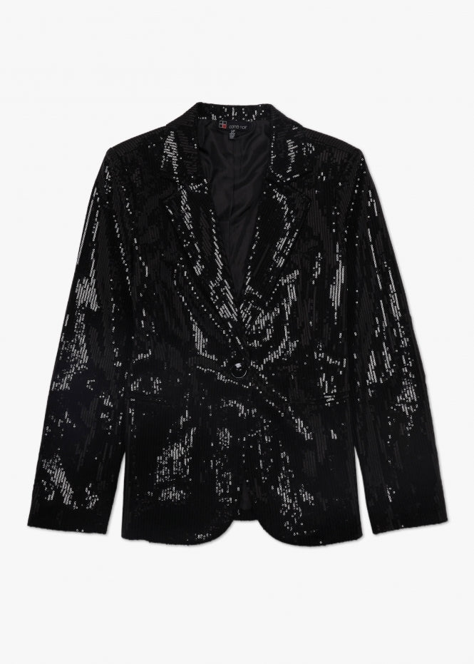 Black Sequin Blazer