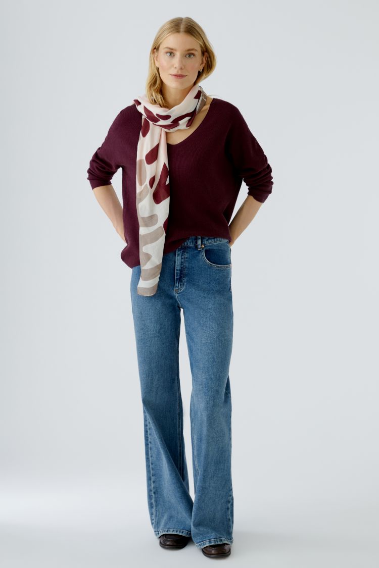 Oui Patterned Scarf