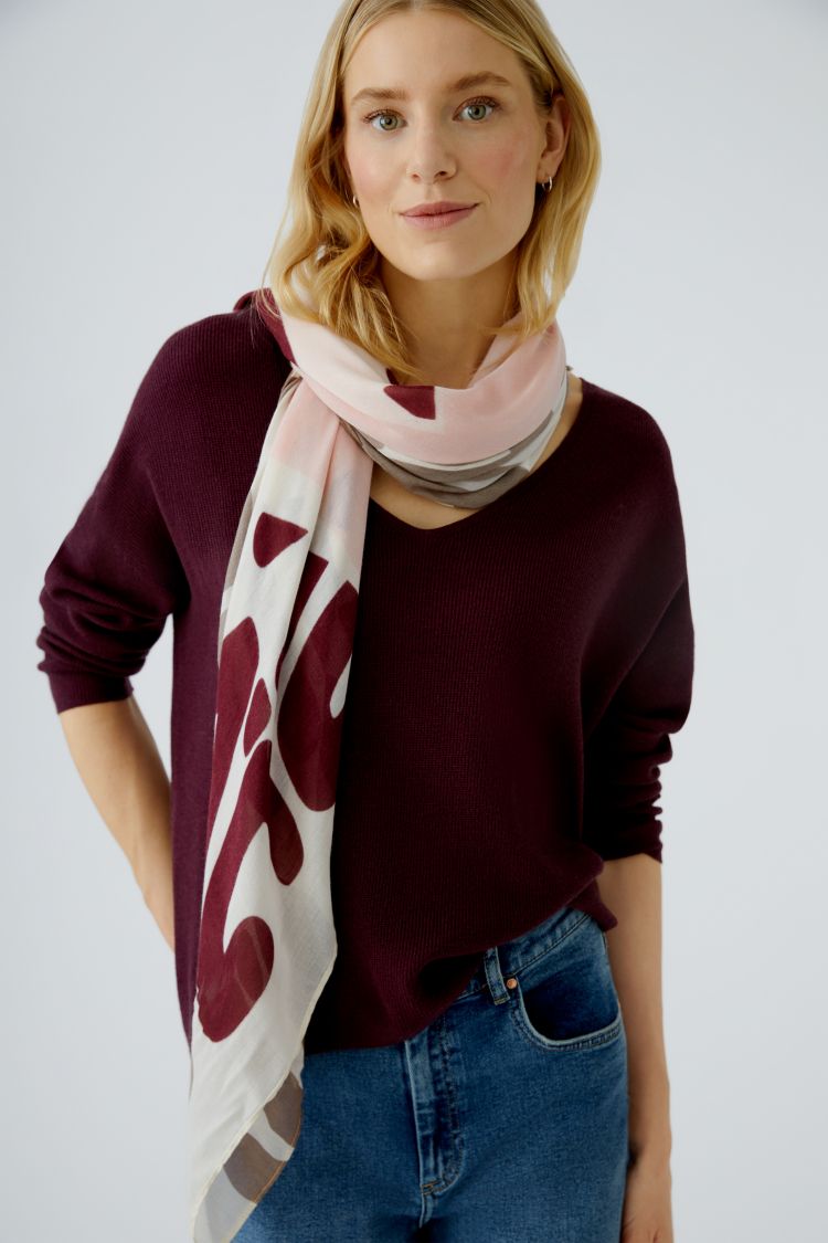 Oui Patterned Scarf