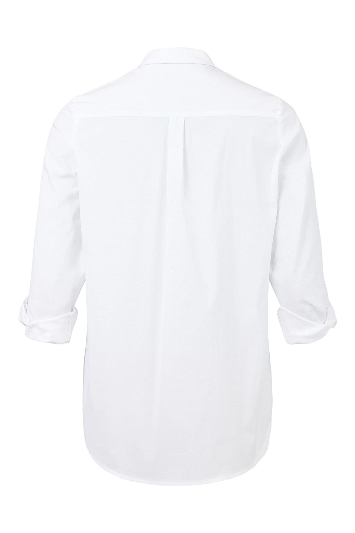 White V-Neck Blouse