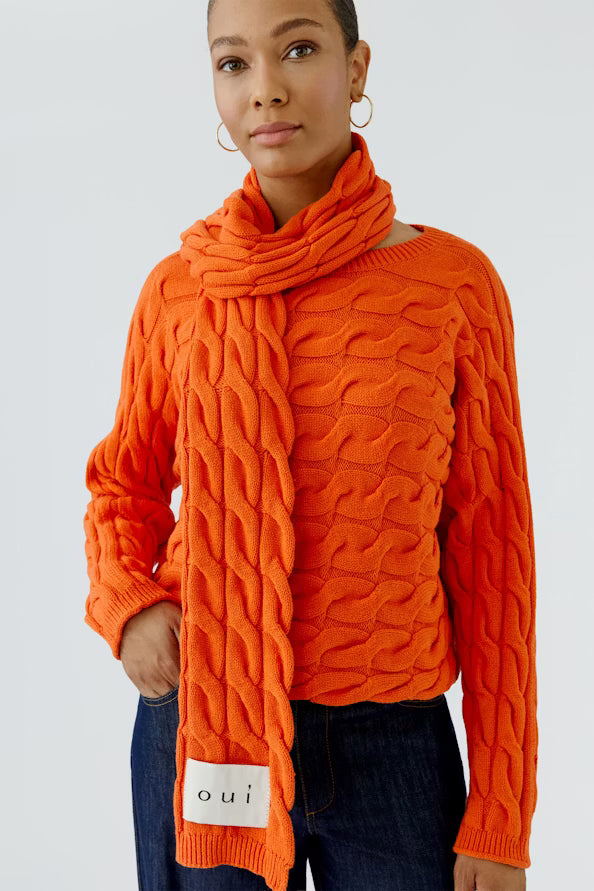 Cable knitscarf - extra long