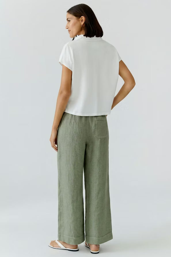 Oui Linen Patch Blouse