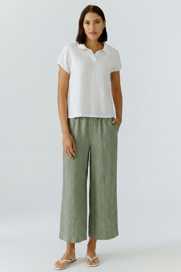 Oui Linen Patch Blouse