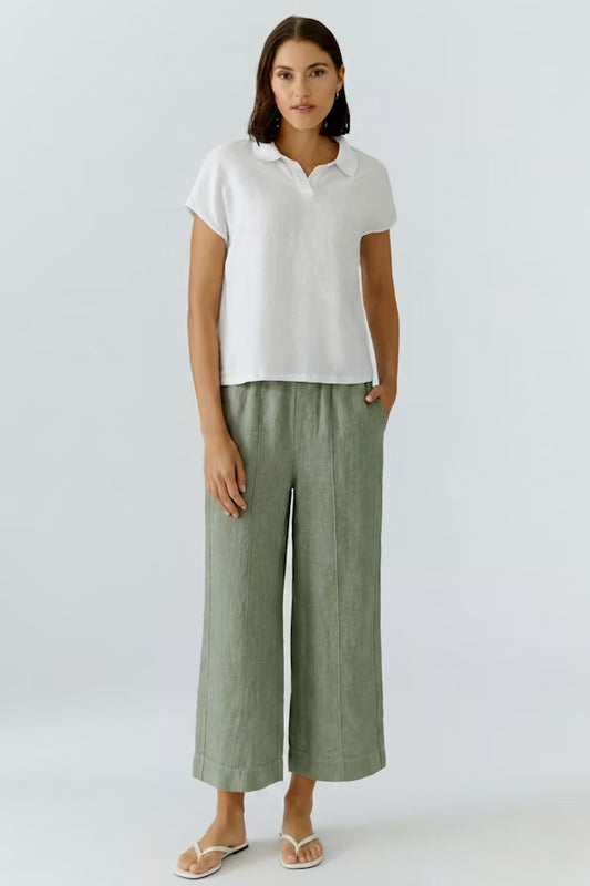Oui Linen Patch Blouse