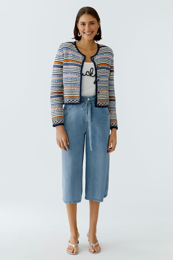 Oui Denim 3/4 length Trousers