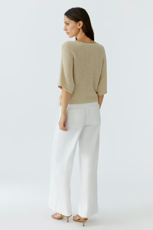Oui short sleeve Jumper with Yellow Motif