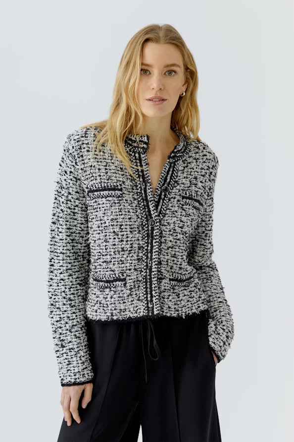 Cardigan - black offwhite