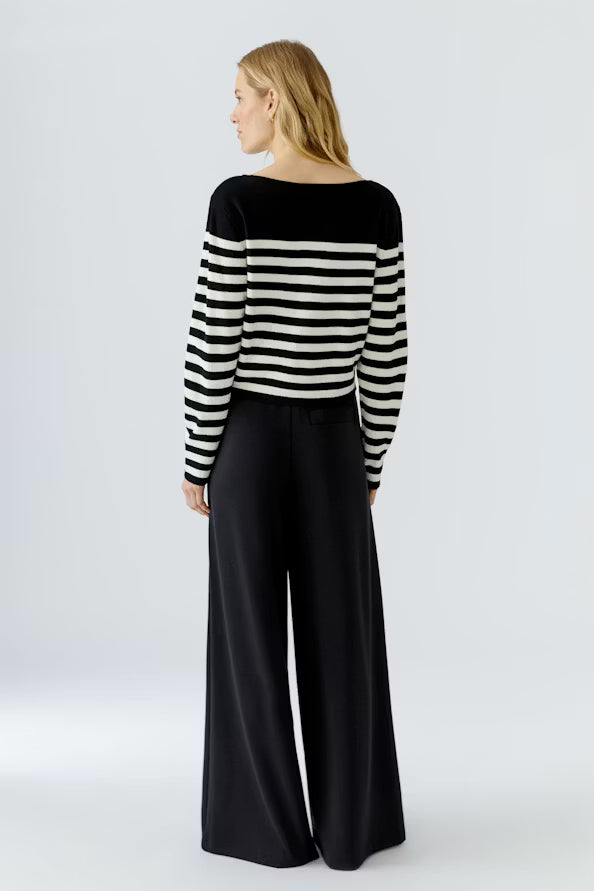 pullover - black offwhite