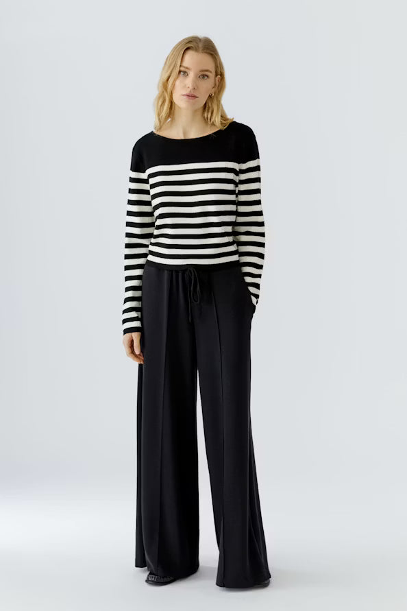pullover - black offwhite