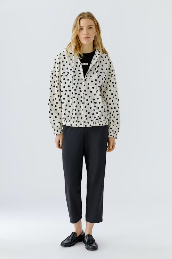Polka Dot Windbreaker with hood