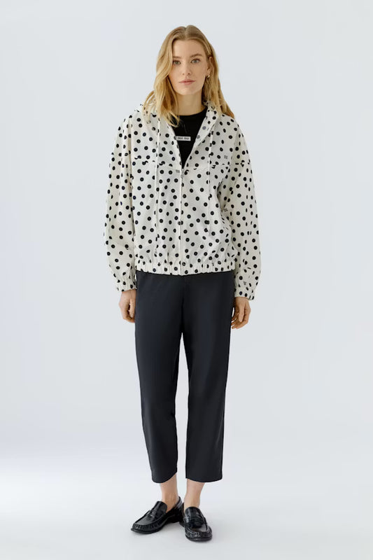 Polka Dot Windbreaker with hood