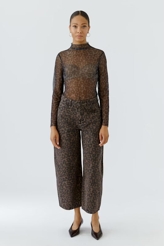 LONG SLEEVE MESH TURTLENECK