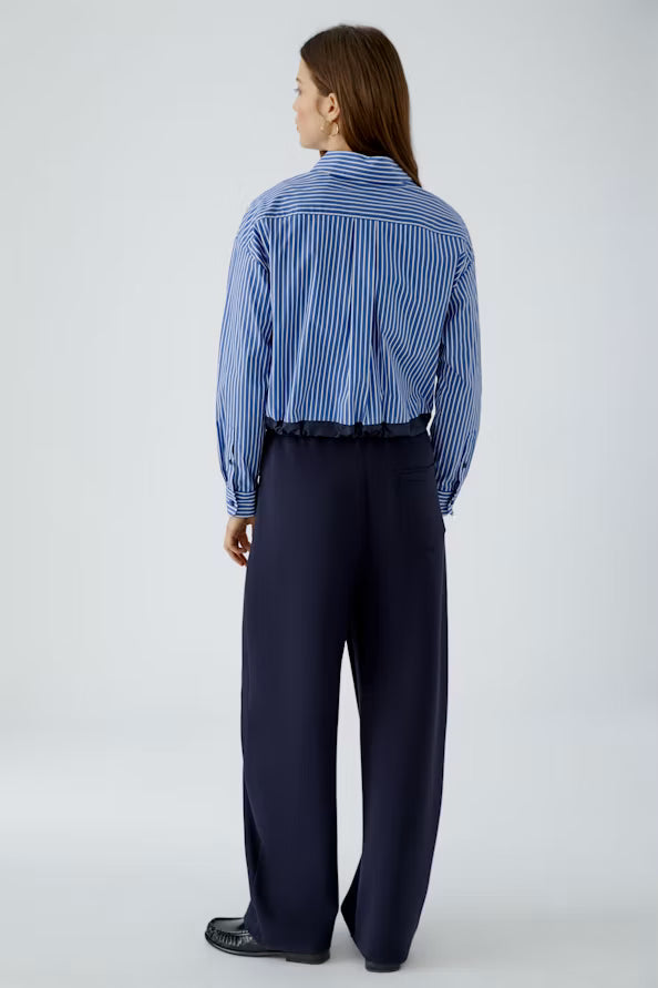 Striped blouse with breast pocket