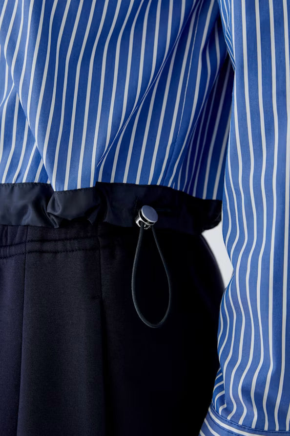 Striped blouse with breast pocket