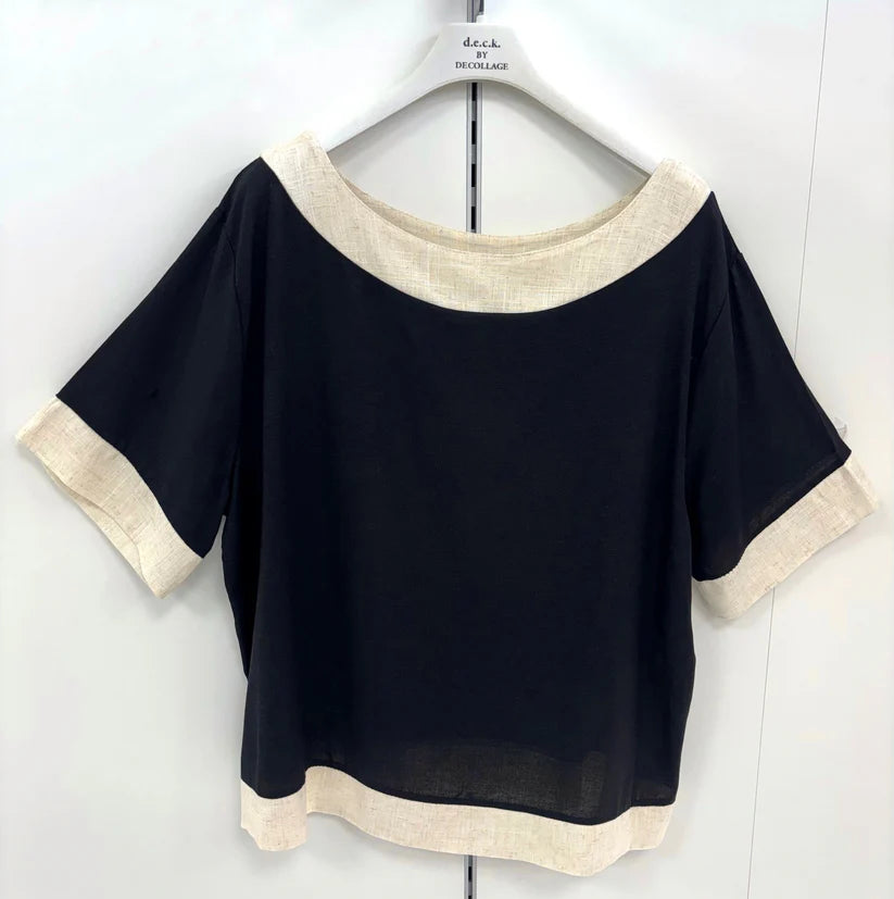 Short Sleeved Linen Top