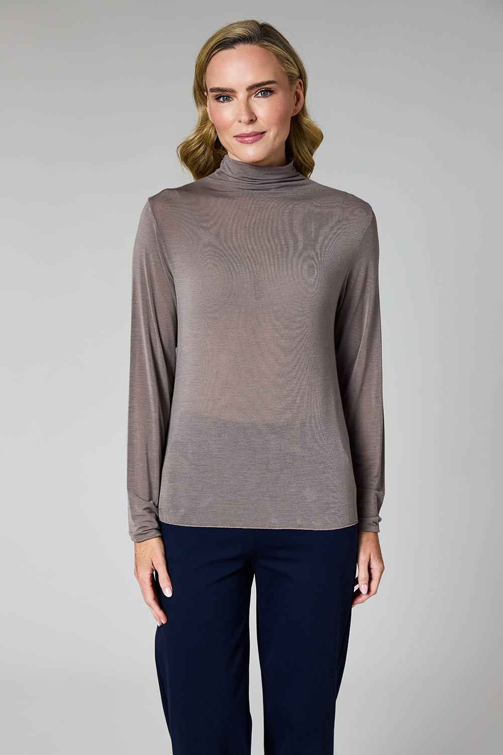 Roll Neck Long Sleeve Top