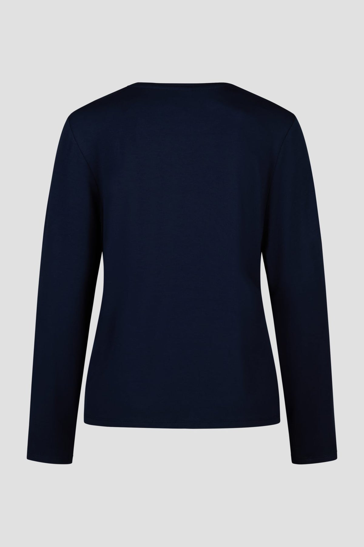 Navy Abstract Print Long Sleeve Top