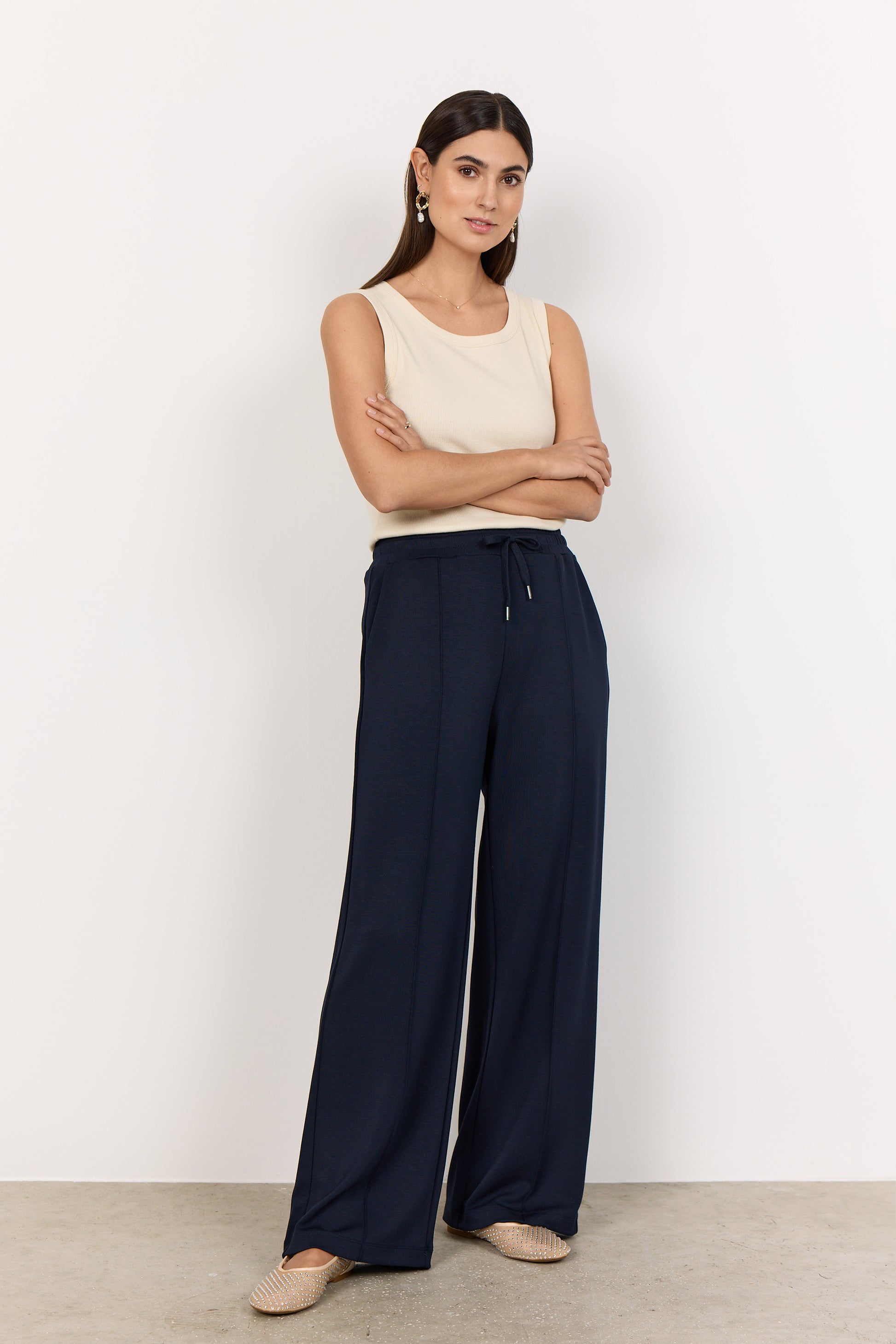 Soya Concept Navy Pants pull string