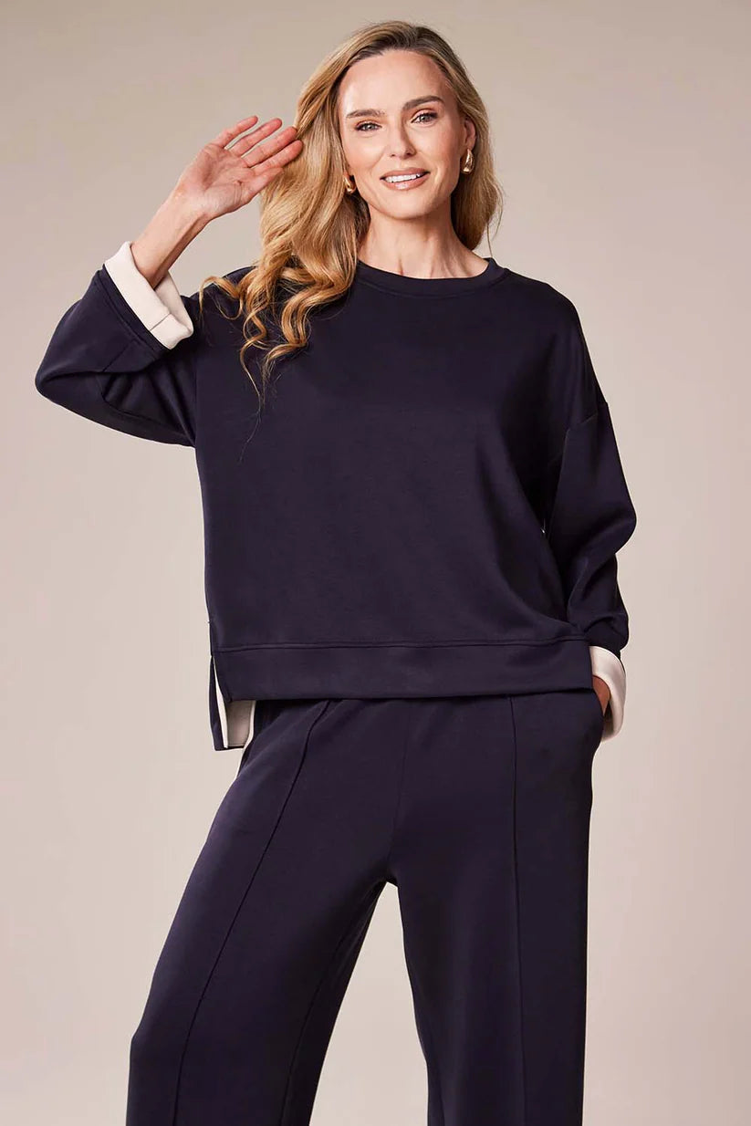 turn up sleeve tracksuit top