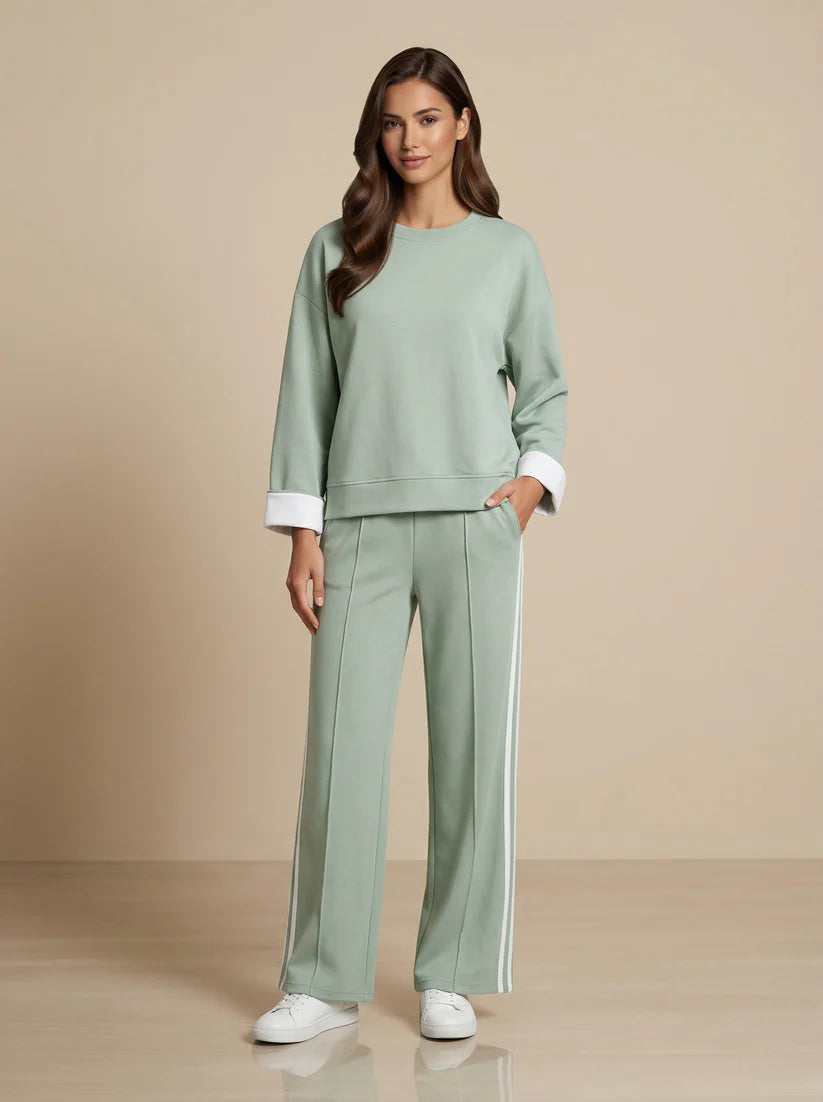 Triple Soft Trousers with stripes on side of leg