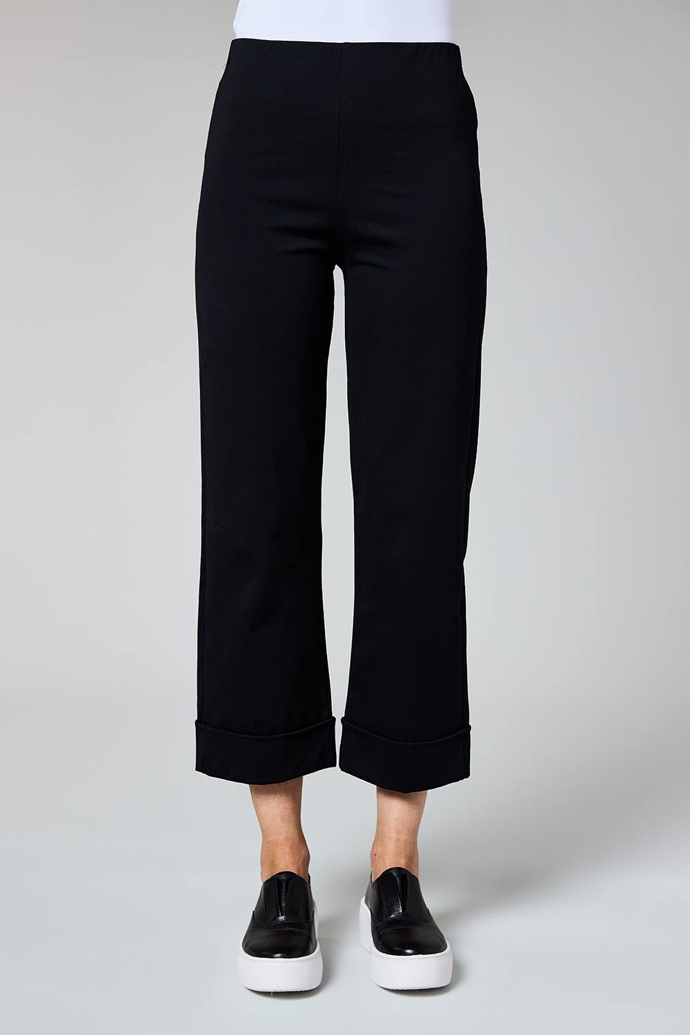 Cropped Turn-Up Trousers