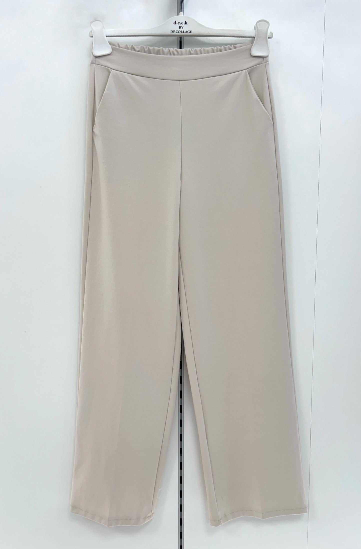 Wide Leg Pull-On Trousers