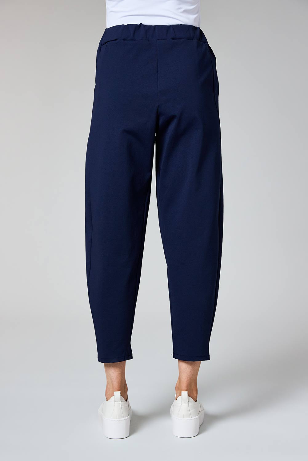 Barrel Leg Pull-On Trousers