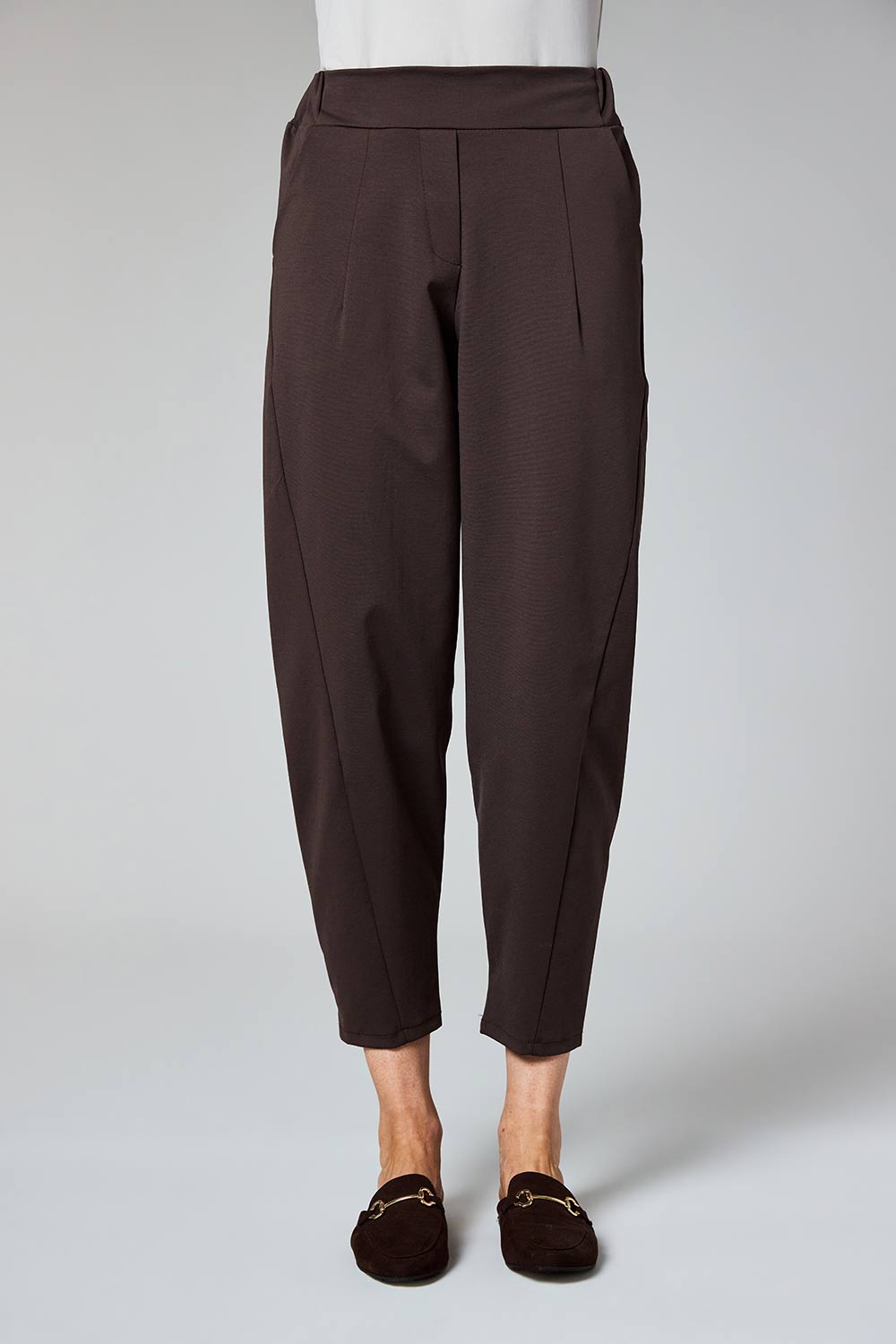 Barrel Leg Pull-On Trousers