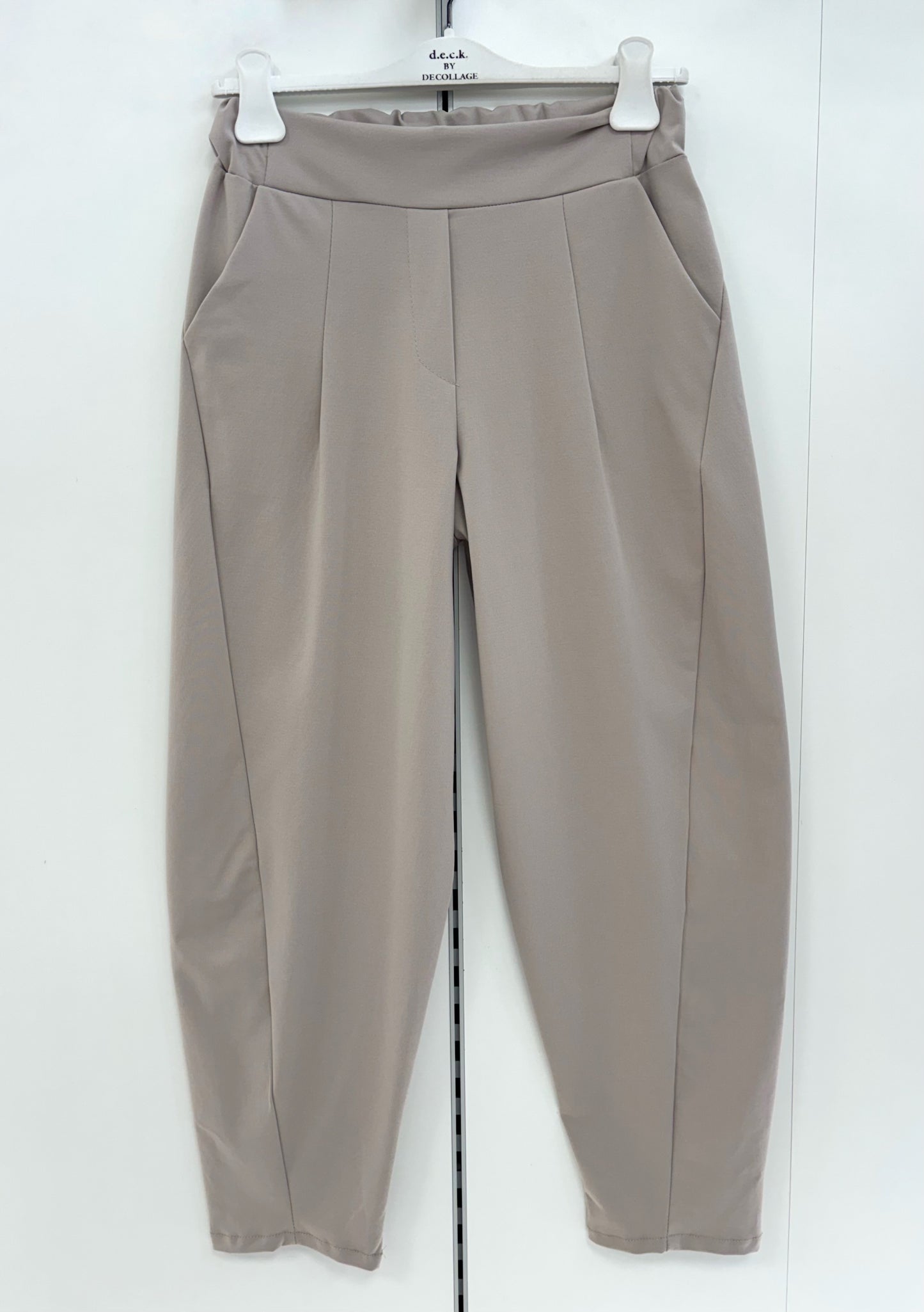 Barrel Leg Pull-On Trousers