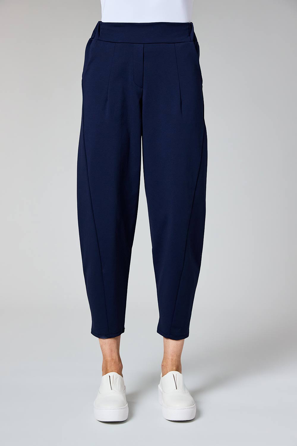 Barrel Leg Pull-On Trousers