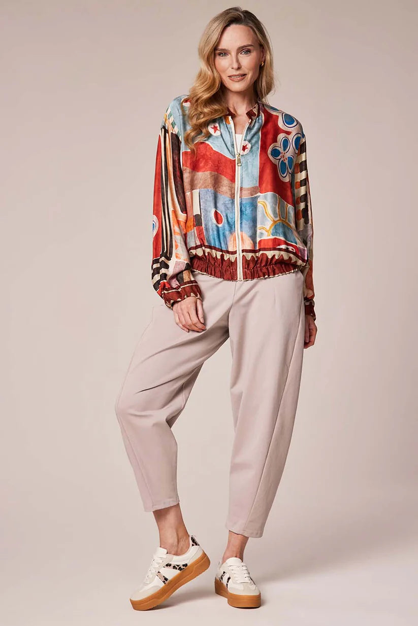 Cotton Barrel Style Cropped Trousers