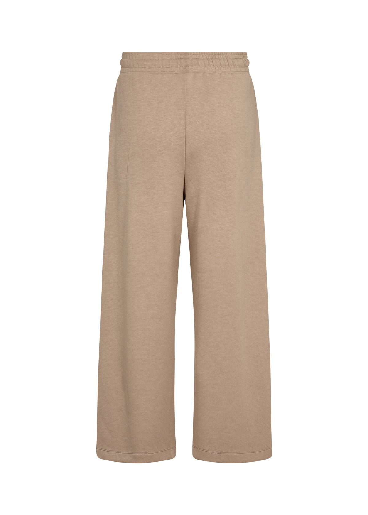 Beige wide-leg pants on a white background