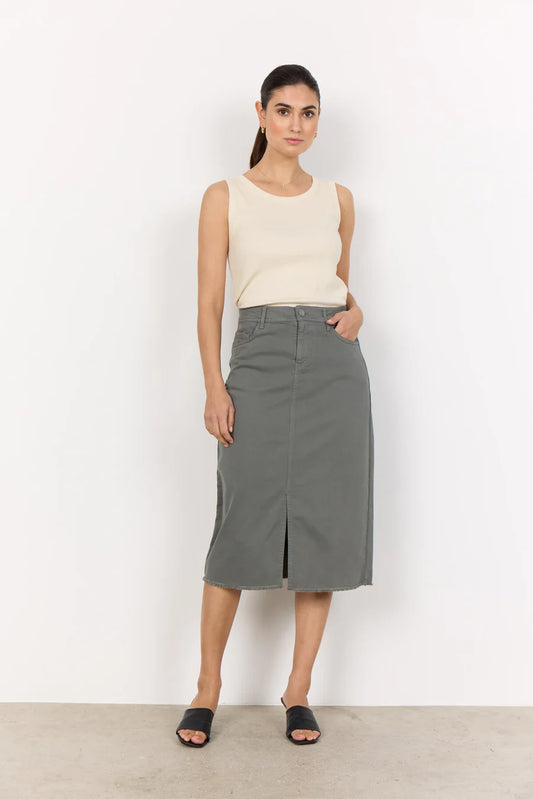 Soya stretch denim skirt
