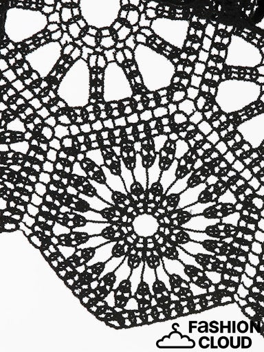 CROCHET ROUND NECK short sleeve TOP