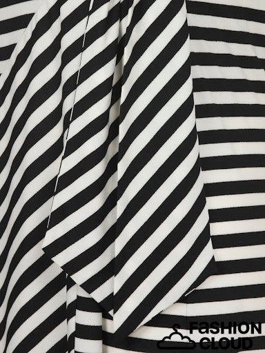 Striped Midi Dress with Side Tie