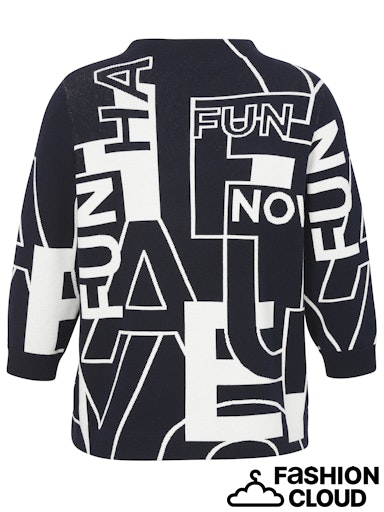 High Neck Print Jumper
