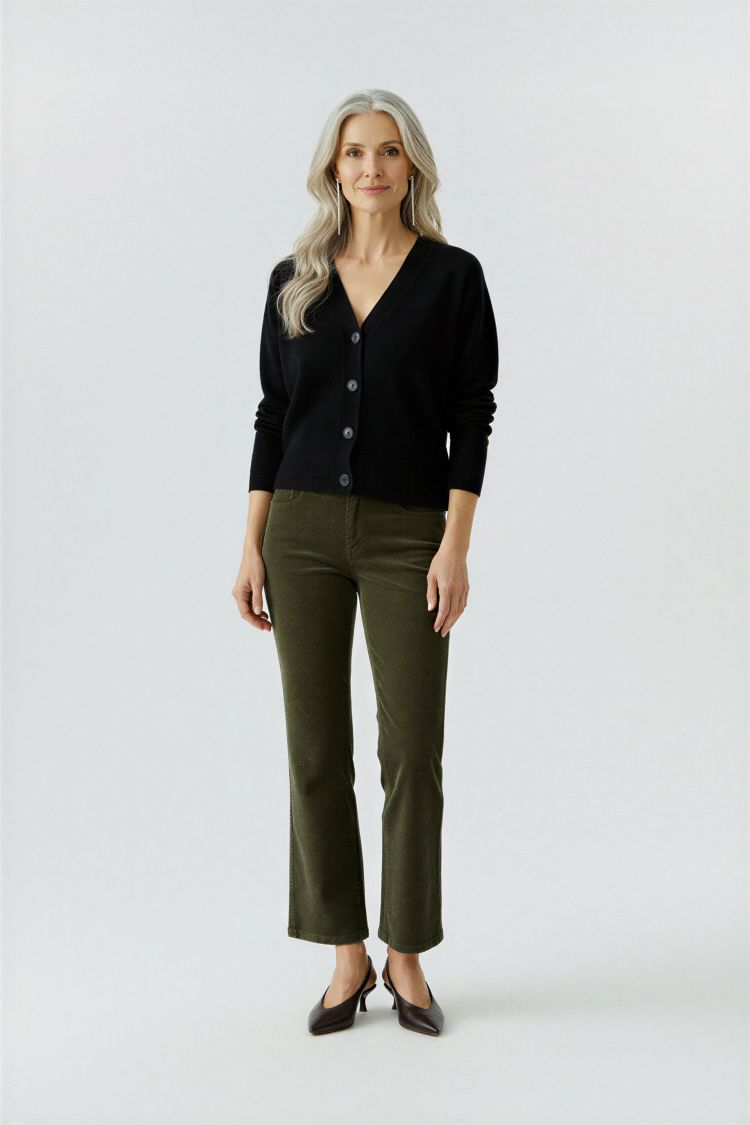 Khaki Corduroy Trousers
