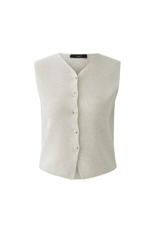 Cream Knit Waistcoat