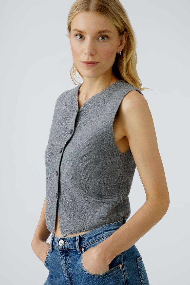 Cream Knit Waistcoat