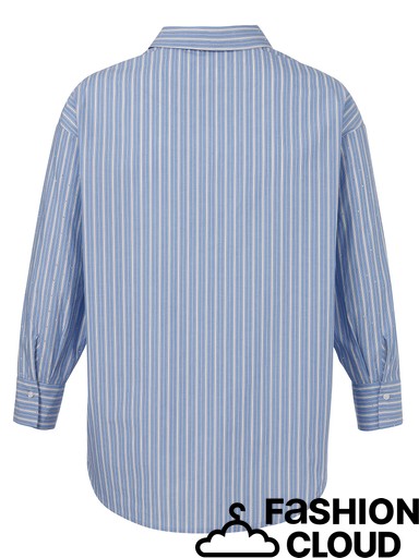 Blue Stripe Embellished Shirt
