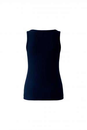 oui navy sleeveless top back