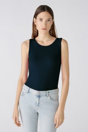 oui navy sleeveless top front