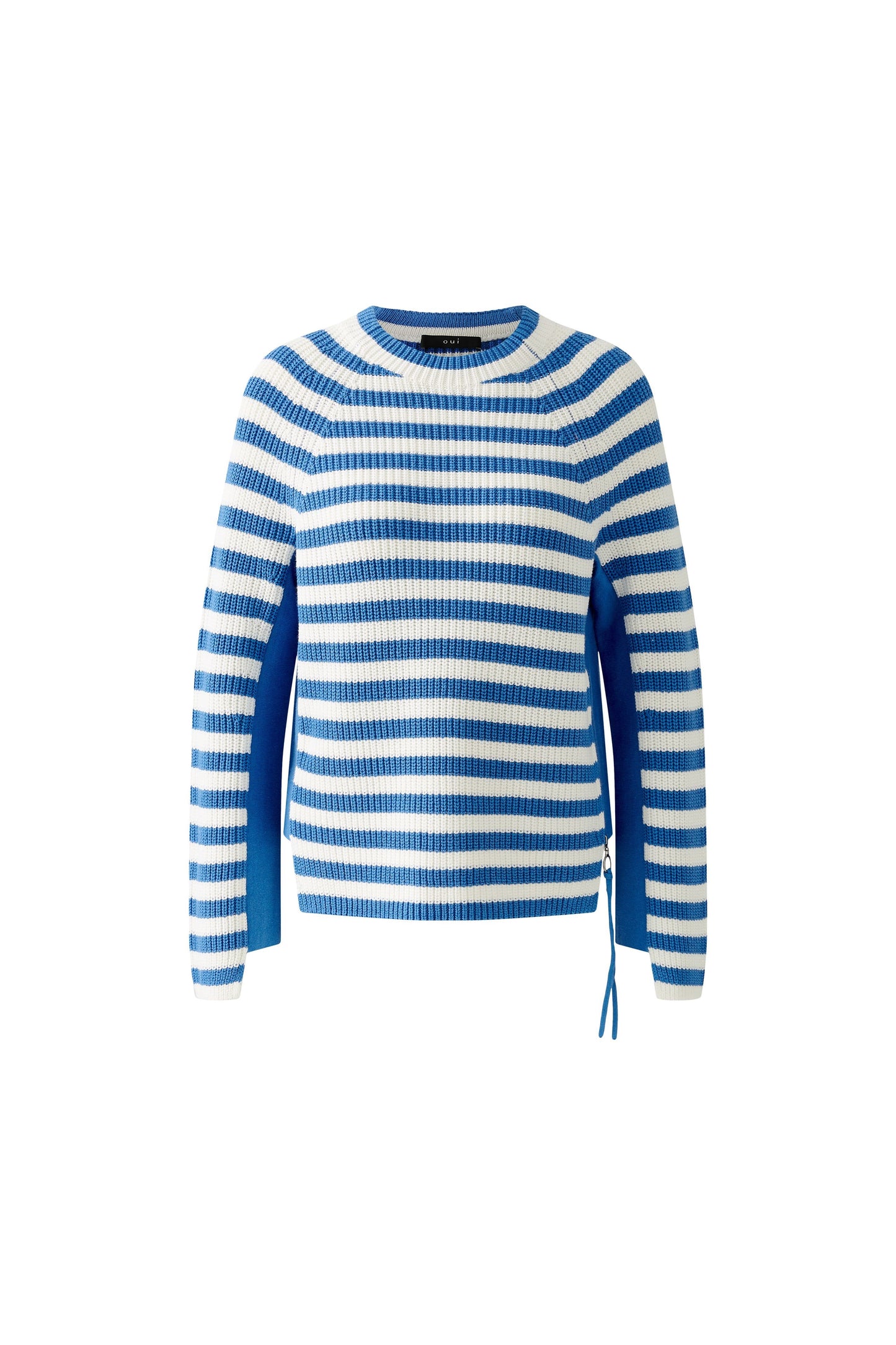 ruby knit top stripe blue front oui
