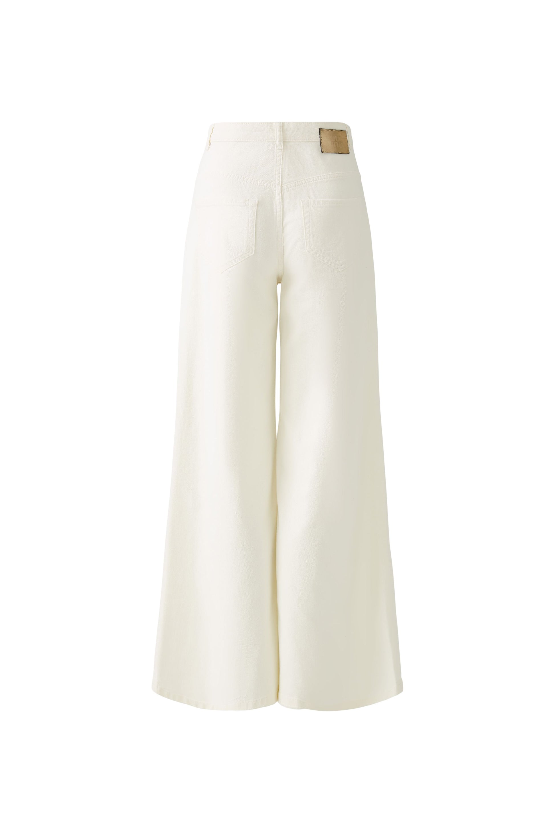 oui off white wide leg jeans back