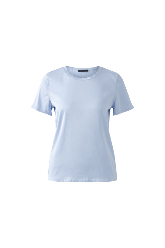 Blue Satin Blouse